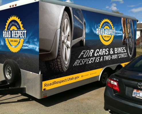 Traffic Safety Marketing Example - Bicycle Safety Trailer Wrap