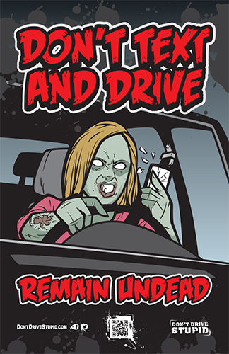 Traffic Safety Education Marketing Example – Haunted House Parking Lot Sign